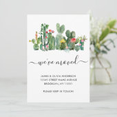 Aquarellkaktus Wir haben neue Zuhause-Bewegung Ankündigung (Stehend Vorderseite)