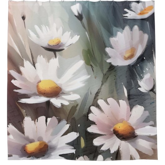 Aquarellkalben Duschvorhang (Vorderseite)