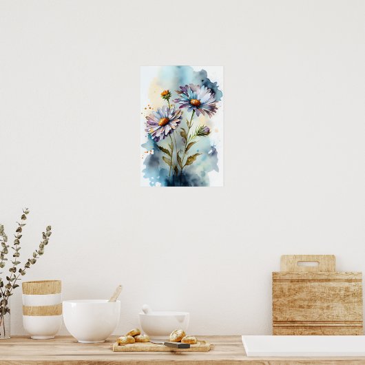 Aquarellkalben Poster (Küche)