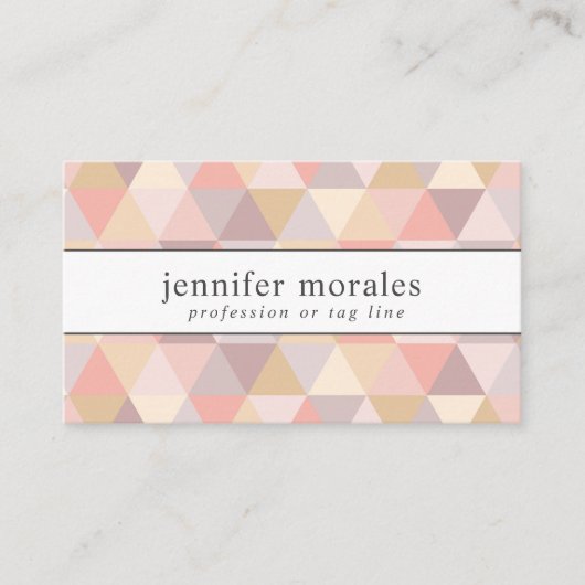 Aquarellkaleidoskop Rosa Creme Mauve Grau Visitenkarte (Vorderseite)