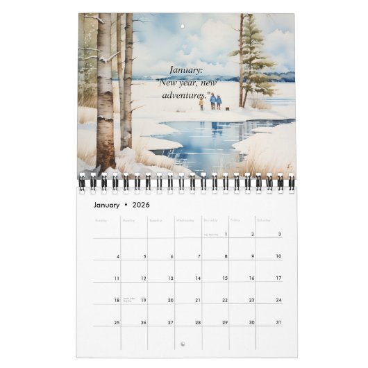 Aquarellkalender 2024 kalender (Jan 2026)