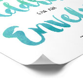 Aquarellkalligrafie-Adresse eines Umschlagzeichens Poster (Ecke)