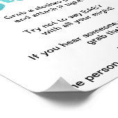 Aquarellkalligraphie sagt kein Baby-Zeichen Poster (Ecke)