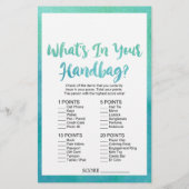 Aquarellkalligraphie Was steckt in deinem Handtasc Flyer (Hinten)