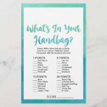 Aquarellkalligraphie Was steckt in deinem Handtasc