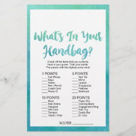 Aquarellkalligraphie Was steckt in deinem Handtasc Flyer