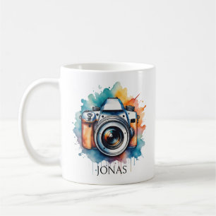Aquarellkamera Art personalisiert Fotograf Kaffeetasse