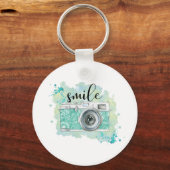 Aquarellkamera Fotografie Schlüsselanhänger (Vorderseite)