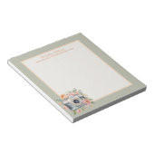 Aquarellkamera und Blume Notizblock (angewinkelt)