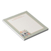 Aquarellkamera und Blume Notizblock (angewinkelt)