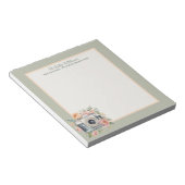 Aquarellkamera und Blume Notizblock (angewinkelt)