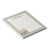 Aquarellkamera und Blume Notizblock (angewinkelt)