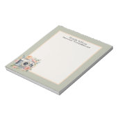 Aquarellkamera und Blume Notizblock (Rotiert)
