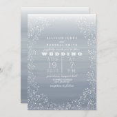 Aquarellkammern + Gipskraut Hochzeit Einladung (Vorne/Hinten)