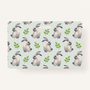 Aquarellkaninchen und Gras Ausweis