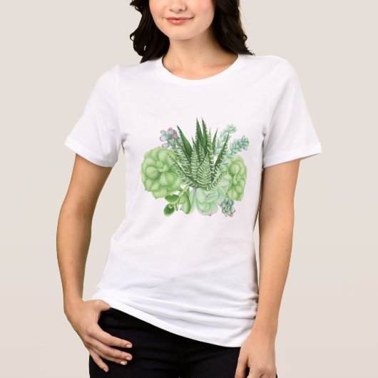 Aquarellkanzerillustration Tri-Blend Shirt (Vorderseite)
