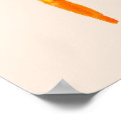 Aquarellkarotten, farbenfrohe Kunst des Essens Poster (Ecke)