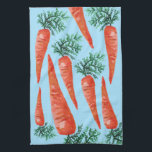 Aquarellkarotten-Kollektion blau Geschirrtuch<br><div class="desc">Dekorieren Sie Ihre Küche mit diesem lustigen Karottenhandtuch. Macht ein großartiges Hauswärme- oder Hochzeitsgeschenk! Sie können ihn anpassen und auch Text hinzufügen. Karo in meinem Shop für viel mehr Farben und Muster!</div>