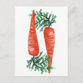 Aquarellkarotten Postkarte (Vorderseite)