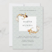 Aquarellkarpfen Einladung (Vorderseite)