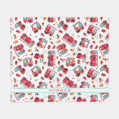 Aquarellkarren Kids Personalisiert Fleecedecke (Vorderseite (Horizontal))