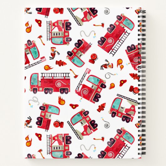 Aquarellkarren Kids Personalisiert Notizblock (Rückseite)