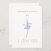 Aquarellkarte 1 lila Lavendel Einladung (Vorne/Hinten)