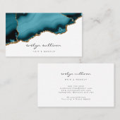 Aquarellkarte aquamarine Visitenkarte (Vorne/Hinten)