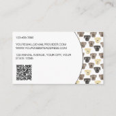 Aquarellkarte für Hunde zu Fuß Visitenkarte (Rückseite)