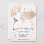 Aquarellkarte Reisende Dusche einladen Einladung (Vorderseite)