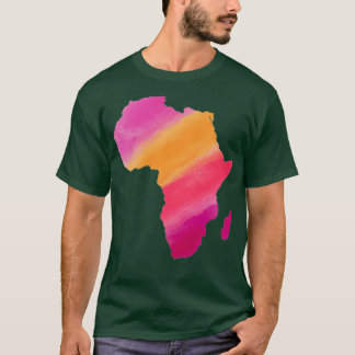 Aquarellkarte von Afrika T-Shirt