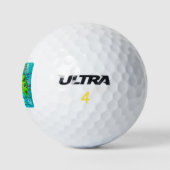 Aquarellkarte von Florida Golfball (Logo)