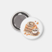 Aquarellkarton und Tasse des Kaffees Magnet (Vorderseite/Rückseite)