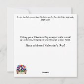 Aquarellkätzchen Blume Herzchen Valentine Feiertagskarte (Rückseite)