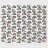 Aquarellkätzchen in den Decken Geschenkpapier (Flach)