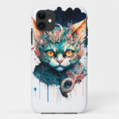 Aquarellkatze im Steampunkstil Case-Mate iPhone Hülle (Rückseite)