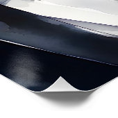 Aquarellkatze in einer Tuxedo- und Black Bow-Krawa Poster (Ecke)