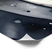 Aquarellkatze Tuxedo Vest Black Bow Krawatte Poster (Ecke)