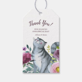 Aquarellkatze Vielen Dank für Ihr Geschenk und Ihr Geschenkanhänger