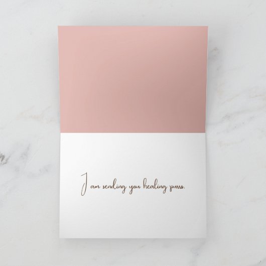 Aquarellkatze wird bald gut karte (Innenseite)