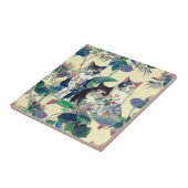 Aquarellkatzen in einem Garten Fliese (Seite)