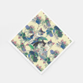 Aquarellkatzen in einem Garten Serviette (Ecke)
