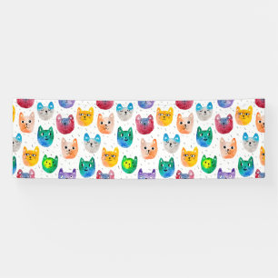 Aquarellkatzen und Freunde Banner