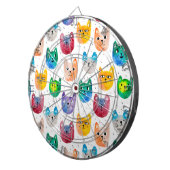 Aquarellkatzen und Freunde Dartscheibe (Vorderseite rechts)