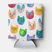 Aquarellkatzen und Freunde Dosenkühler (Vorderseite)