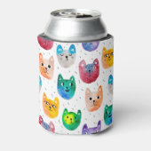 Aquarellkatzen und Freunde Dosenkühler (Kanne Rückseite)