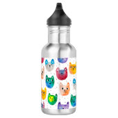Aquarellkatzen und Freunde Edelstahlflasche (Rechts)