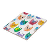 Aquarellkatzen und Freunde Fliese (Seite)