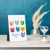 Aquarellkatzen und Freunde Fotoplatte (Seite)