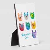 Aquarellkatzen und Freunde Fotoplatte (Seite)